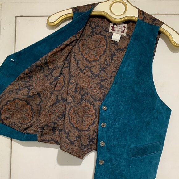 THE OLDE HIDE HOUSE ACTON VINTAGE LEATHER/SUEDE SKIRT SET SIZE M - Picture 6 of 9